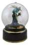 Aqua Blue Dragon On Rock Pillar Musical Air Powered Water Globe With LED Light