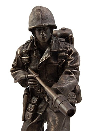 Ebros Gift Military WW2 Flamethrower Ground Troop Soldier Decorative Figurine 12" Tall