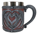 Celtic Valentine Lovers Dual Dragons Romantic Red Heart Coffee Cup Mug 12oz