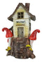 Fairy Garden LED Light Up Cottage Tree House With Toadstool Mushrooms Figurine