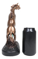 Ebros Rustic Western Wild Rearing Horse Statue With 4"X6" Glass Picture Frame