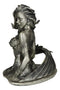Seductive Siren of The Seas Mermaid Warrior Goddess In Fishnets Top Figurine