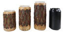Southwestern Native American Indian Pow Wow Drums Votive Candle Holders Set Of 3