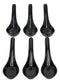 Glossy Black Melamine Soup Spoons Pack Of 6 Set Restaurant Supply Food Spoon