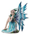Ebros Water Elemental Fairy W/ Green Dragon Statue 7"H Whimsical Khaleesi Fairy