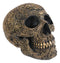 Ornate Tooled Floral Lace Fleur De Lis Royalty Cross Skull Decorative Figurine