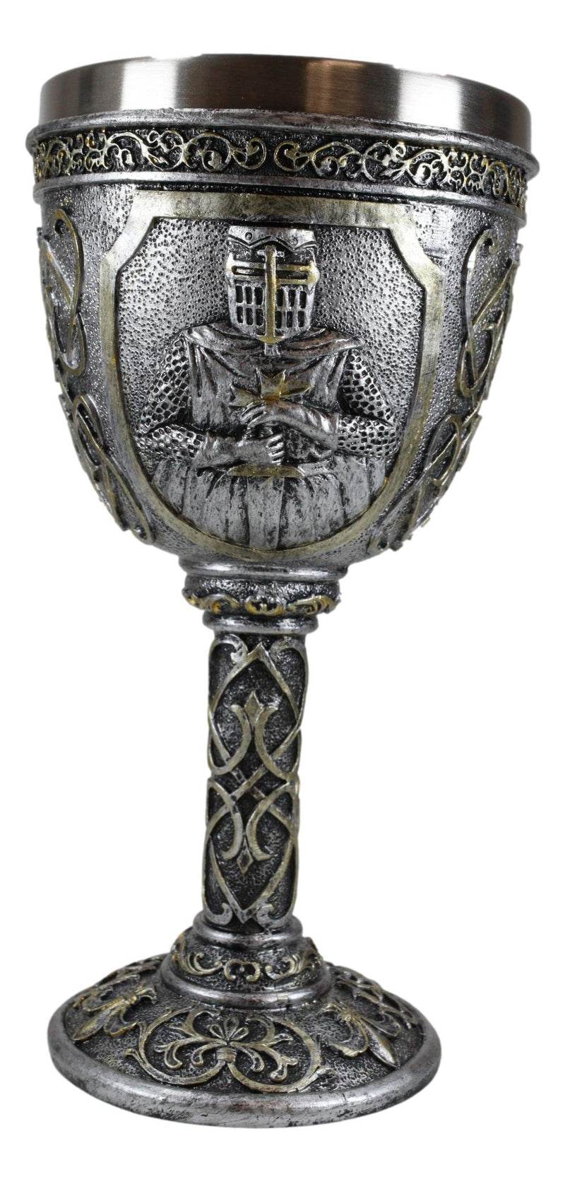 Ebros Medieval Templar Crusader Knight Of The Cross Wine Goblet Chalice 10oz