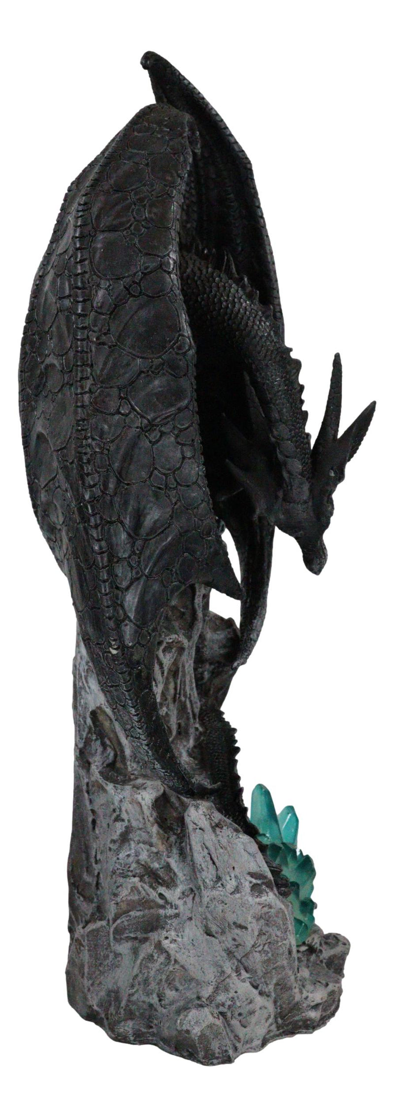 Large Euranius Drake Elder Dragon Guarding LED Light Crystal Elements Statue