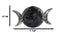 Wicca Witchcraft Triple Moon Insignia With Sleeping Black Cat And Rose Figurine