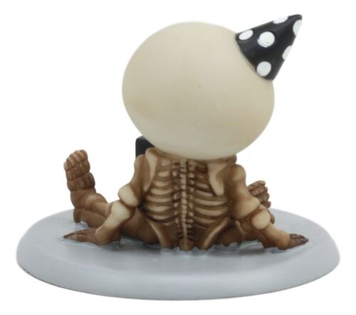 Ebros Eternal Friday 13th Birthday Celebration of Lucky The Skeleton Statue 3.5" Long The Unfortunate Luck of The Lightning Rocker Collectible Figurine