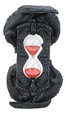 Invertible "Chronos" Gothic Twin Dragons Sand Timer Figurine Dragon Hourglass 8"