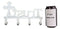 Cast Iron Rustic White Le Fleur Cross with Trust Letters Sign 4 Pegs Wall Hooks