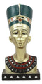 Ebros Golden Ancient Egyptian Queen Nefertiti Bust Statue 9.75" Tall Wife of Pharaoh Akhenaten