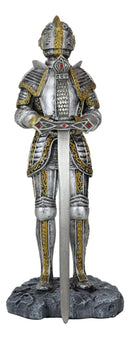 Sir Percival Standing Medieval Knight W/ Excalibur Sword Letter Opener Figurine