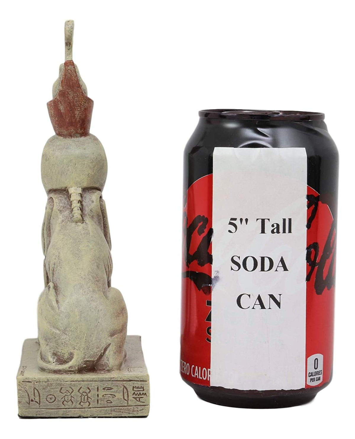 Ebros God of Egypt Horus Falcon Bird with Pschent Crown in Sphinx Body Statue with Egyptian Hieroglyphic Base 6.25" Tall