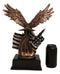 Patriotic Wings of Glory Bald Eagle With Old Faithful American Flag Figurine