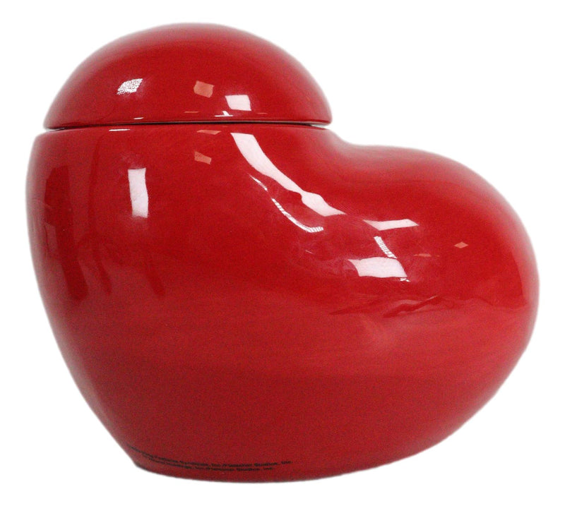 Vintage Red Heart Shaped Love Betty Boop Ceramic Cookie Jar Collectible Figurine