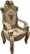 56"H Fantasy Underworld White Walker Skeleton Spines & Bones Skull Throne Chair