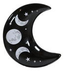 Wicca Occult Triple Moon Goddess Ceramic Trinket Jewelry Dish Or Appetizer Plate