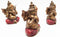 See Hear Speak No Evil Ganesha Figurines Painted Bronze Sculptures Hindu God