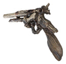 Rustic Western Faux Distressed Wood Six Shooter Revolver Gun Pistol Wall Decor