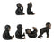 Ebros Whimsical Monkey See Monkey Do Set of 6 Chimpanzee Multi Pose Figurines