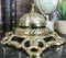 Large Vintage Antique Style Ornate Floral Victorian Brass Front Desk Hotel Bell