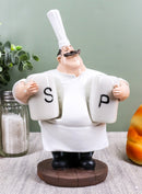 Big Chef Mario With Tall Hat Salt And Pepper Shakers Holder Figurine 6.25"H