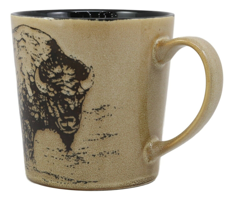 Ebros Sacred Lightning American Buffalo Bison Beverage Ceramic Coffee Mug