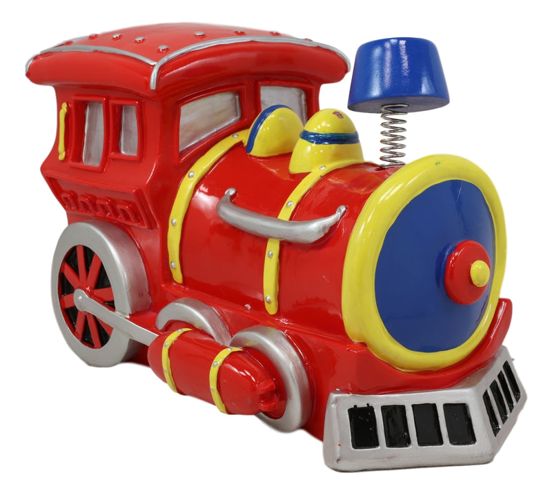 Large Red Choo Choo Train Boys Girls Children Money Coin Piggy Bank Figurine