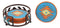 Ebros Colorful Western Native American Cross Design Holder W/ 4 Round Coasters