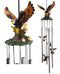 Ebros Gift Colorful American Bald Eagle Spreading Out Its Wings Resonant Relaxing Wind Chime Patio Garden Decor Wild Birds of Prey Eagles Swooping Resin Sculpture with Aluminum Rods