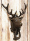 Ebros Gift Rustic Western Forest Horned Elk Deer Head Cast Iron Door Knocker 10.5" Tall Figurine Decorative Knockers Buck for Hunter Cabin Lodge Home Accent Decor Hardware