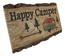 Ebros Western Rustic Pine Trees With Retro Trailer Caravan RV Happy Camper Wall Sign