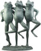 Ebros Aluminum Best Pond Buddies Hand In Hand Dancing Frog Trio Garden Statue 19"H