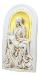 Ebros Michelangelo Saint Peter's Basilica La Pieta Wall Decor Plaque Figurine Resin