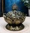 Buddha Padma Lotus Incense Holder Burner Figurine Eastern Meditation Decor 4"Dia