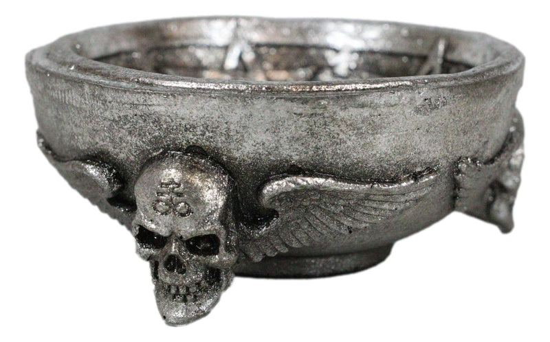Gothic Winged Skulls Pentagramatron Supernatural Magical Talismans Trinket Dish