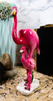 Ebros Tropical Rainforest Birds Pink Flamingo Mother W/ Chick Family Figurine