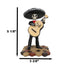 Black Mariachi Band Skeleton Folk Music Bass Player Figurine Day Of The Dead