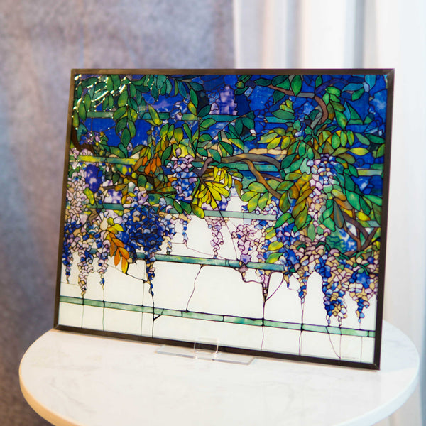 Louis Comfort Tiffany Wisteria Blossoms Stained Glass Wall Or