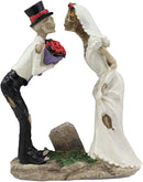 Ebros Love Never Die Romantic Skeleton Bridal Couple Wedding First Kiss Figurine