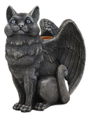 Ebros Gothic Angel Winged Cat Gargoyle Candle Holder Statue