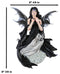 Fantasy Gathering Storm Gothic Fairy Sitting On Bubble Moon Glass Ball Statue