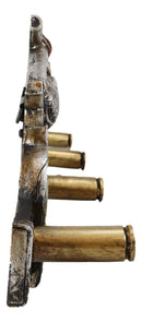 Western Cowboy Dual Revolver Guns With Western Star 4-Peg Coat Wall Hooks Decor