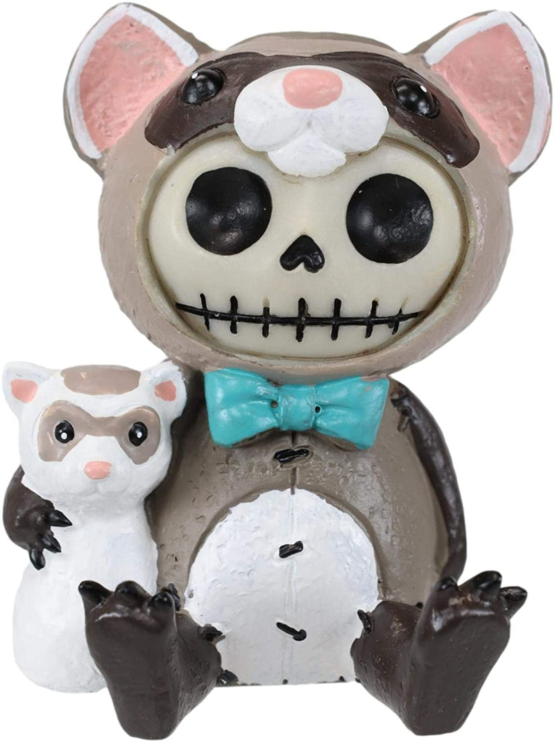 Ebros Furrybones Ferris Figurine in Ferret Costume 3 Inch Tall Collectible