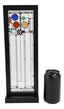 Ebros Frank Lloyd Wright Coonley Playhouse Left Panel Stained Glass Wood Framed