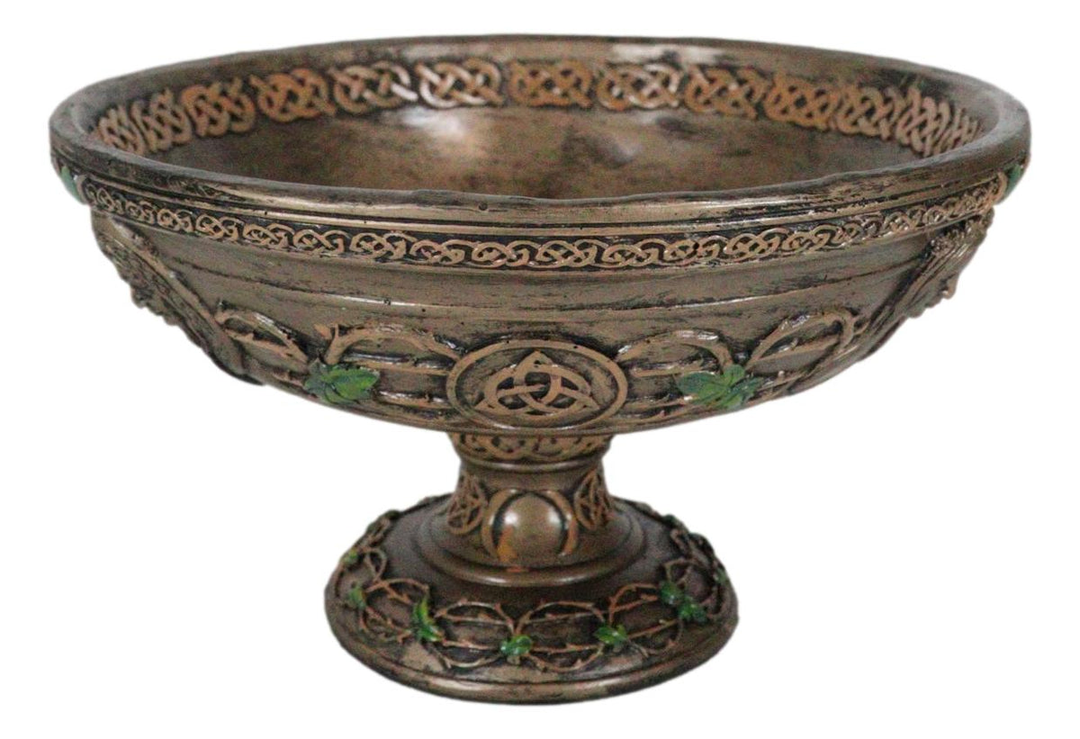 Wicca Celtic Triune Symbol Triple Moon Goddess Mother Maiden Crone Offering Bowl