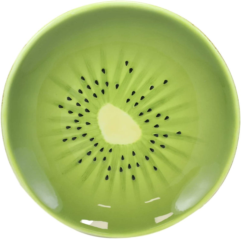 Ebros Large Kiwi Plate Collectible Fruit Ceramic Glass Kitchen Platter