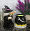 Black Potion Magic Witch And Large Cauldron Pot Hearth Salt Pepper Shakers Set